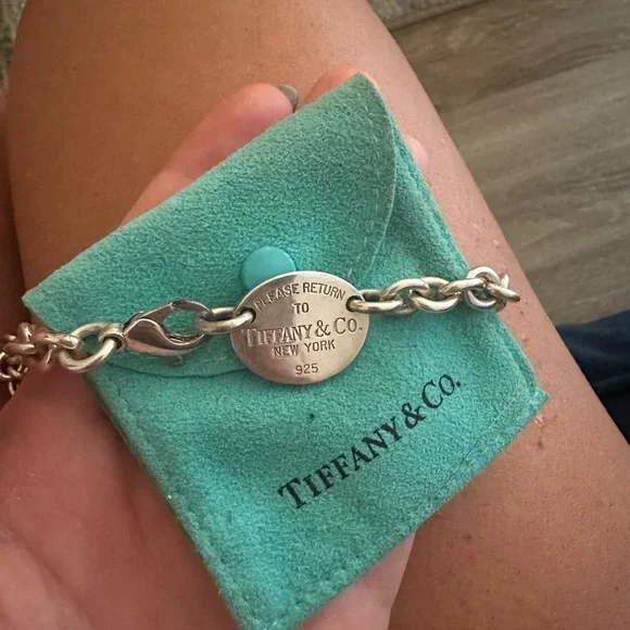 Tiffany & Co. Silver Oval Tag Necklace - Picture 2 of 6